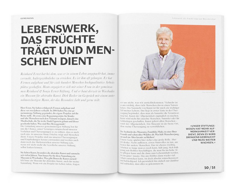 Seite Ernst Stiftung Magazin VivArt Lebenszeit